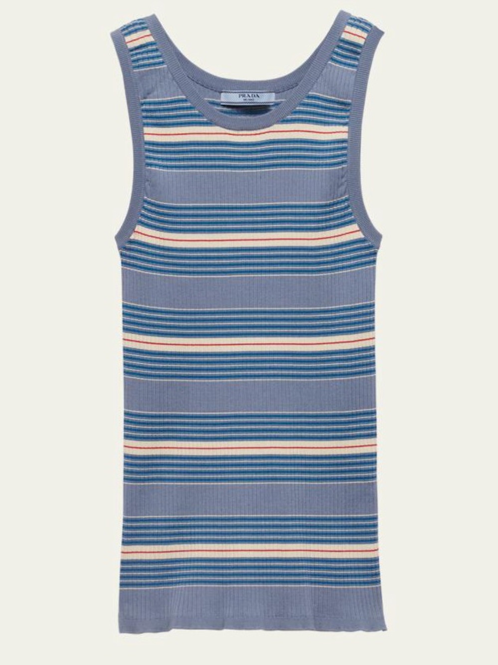 PRADA Blue & White Striped Knit Tank size 36 XS